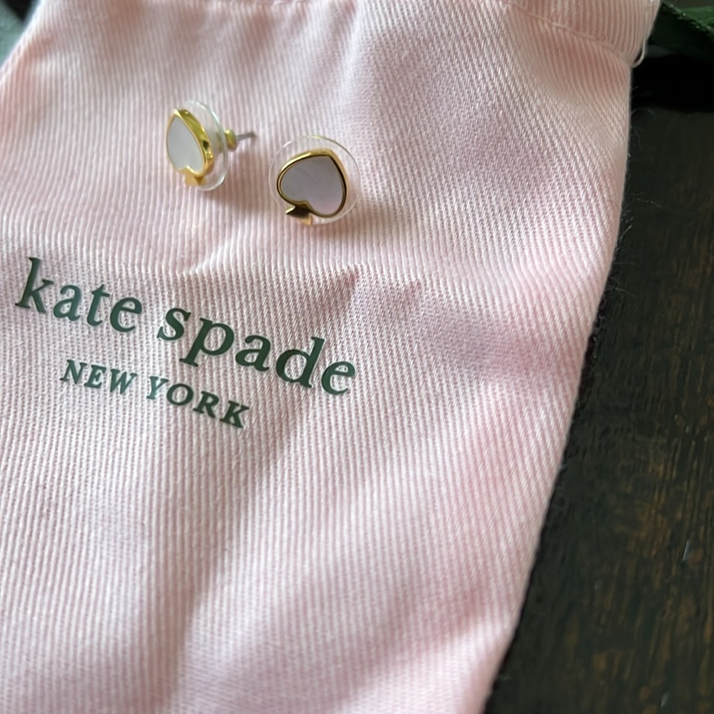 Kate Spade Gold Heart Earrings - Picture 4 of 5
